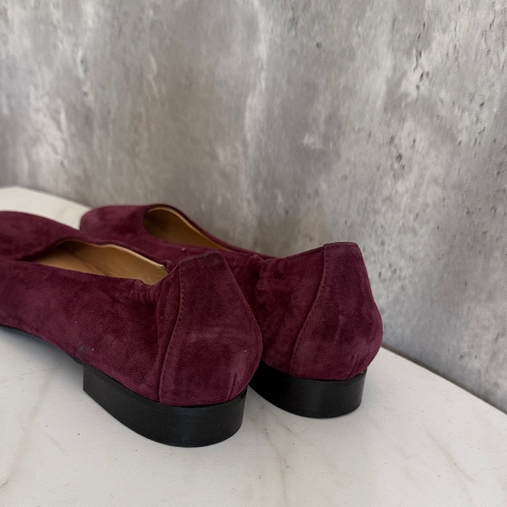 Ron white jojo Women's Suede Ballet Flats in Burgundy sz 10 - Picture 4 of 6
